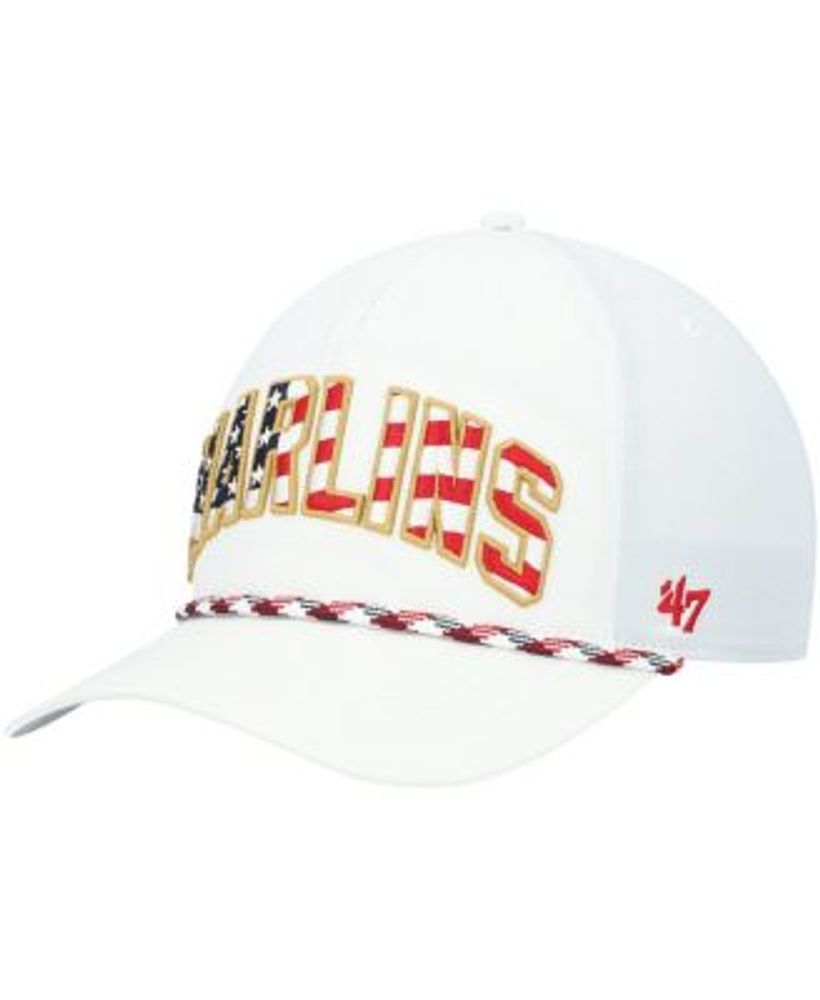 47 Brand Men's '47 White Miami Marlins Flag Flutter Hitch Snapback Hat