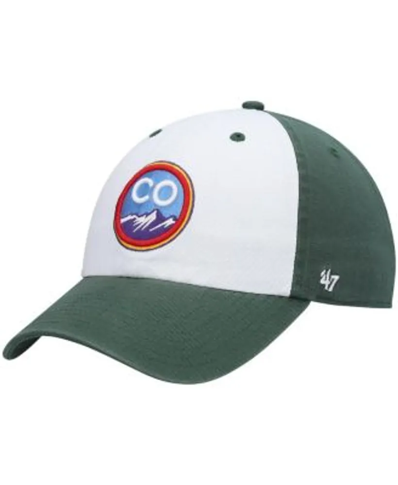 47 Brand Men's White and Green Colorado Rockies Area Code City Connect  Clean Up Adjustable Hat