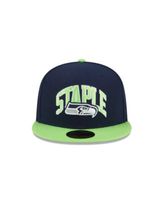 Seattle Seahawks New Era NFL x Staple Collection 59FIFTY Fitted Hat -  Navy/Neon Green