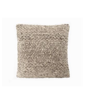 Textured Taupe Down Throw Pillow