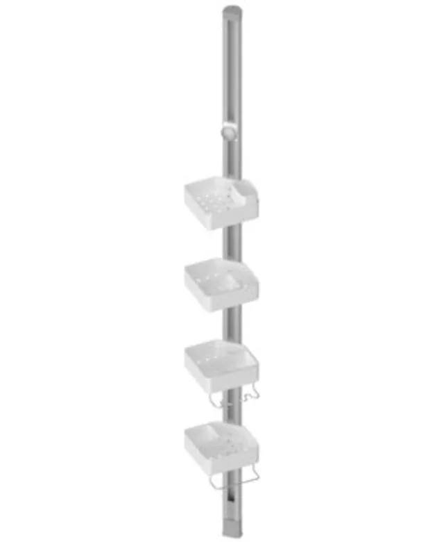 Kenney® 4-Tier Spring Tension Shower Corner Pole Caddy with Razor Holder,  Satin Nickel - Yahoo Shopping
