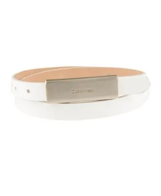 Calvin Klein Women's Reversible Monogram Buckle Belt - Macy's