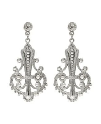 Large Filigree Drop Post Earrings