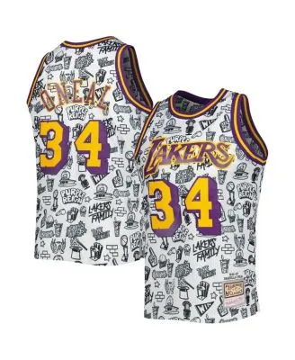 Mitchell & Ness Los Angeles Lakers Road 1996-97 Shaquille O'Neal Swingman Jersey, XL, Purple