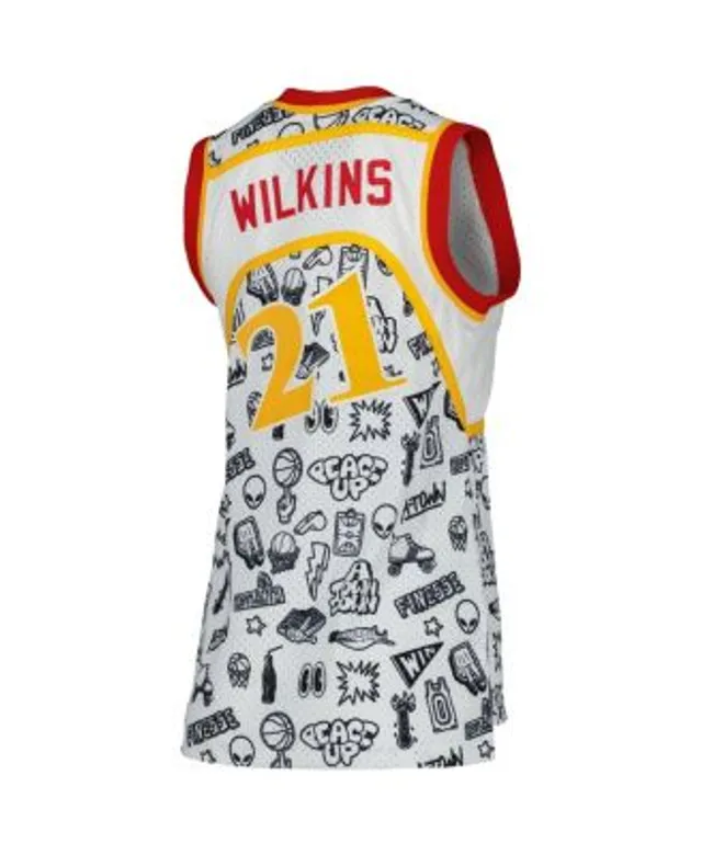 Women's Milwaukee Bucks Ray Allen Mitchell & Ness White 1996 Doodle  Swingman Jersey