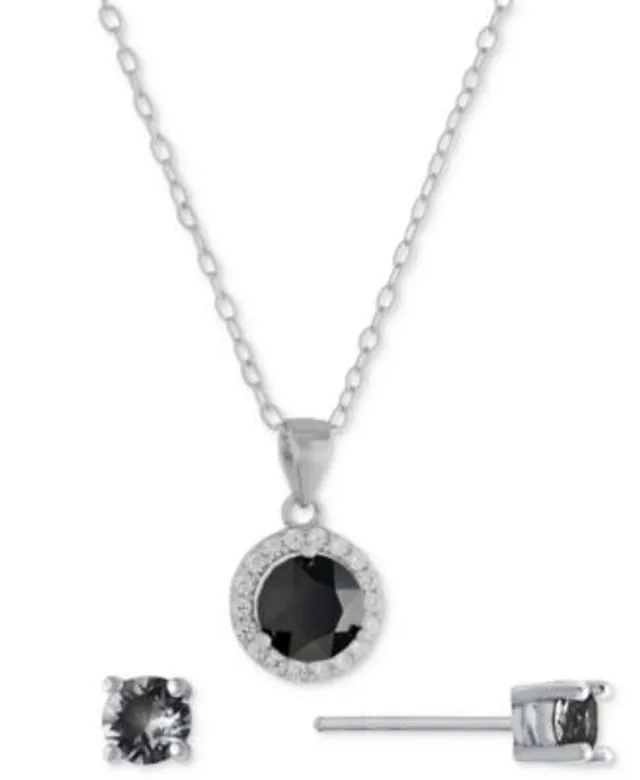 Giani Bernini CZ Halo 18 Pendant Necklace Sterling Silver NEW With Gift Box