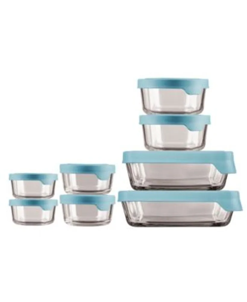 16-Pc Glass Food Storage Set