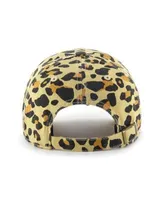 Women's '47 Toronto Blue Jays Tan Cheetah Clean Up Adjustable Hat