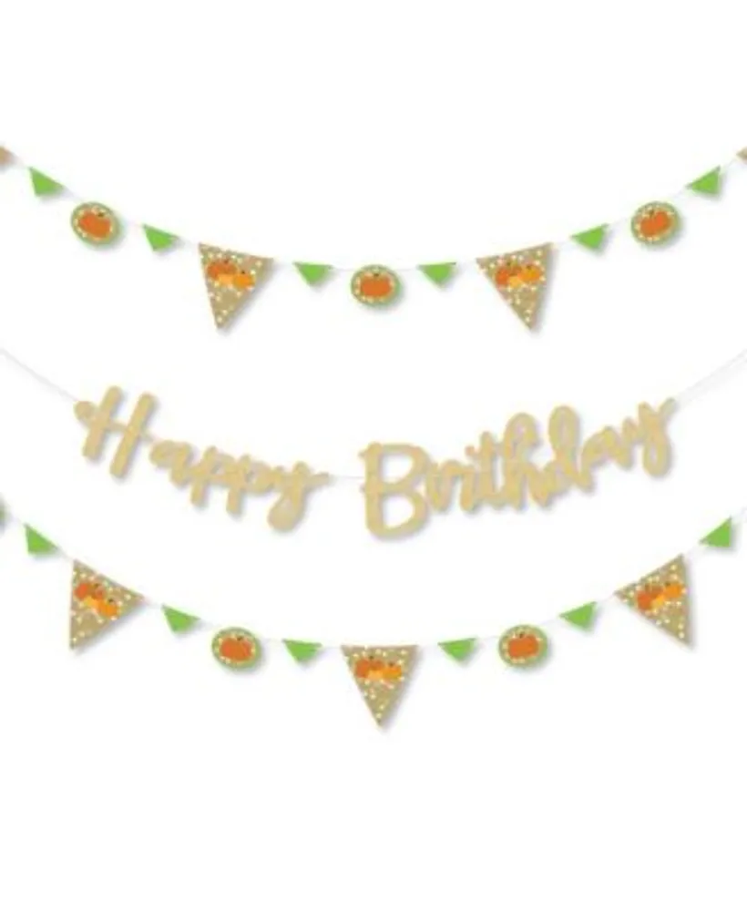 glitter happy birthday banner letters