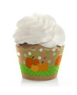 Pumpkin Patch - Fall, Halloween or Thanksgiving Party Decorations - Party Cupcake Wrappers - Set of 12