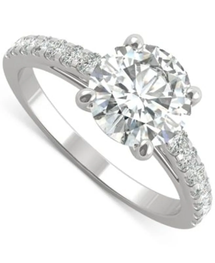 Macy's Diamond Solitaire Engagement Ring (4 ct. t.w.) in 14k White