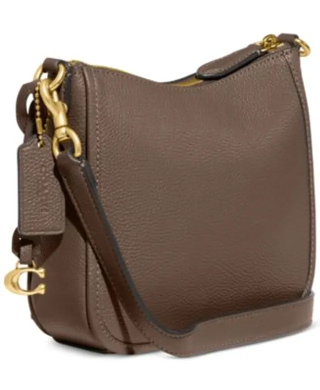 COACH Men's Charter Crossbody Bag in Pebble Leather with Chain - Macy's