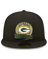 Men's New Era Black Green Bay Packers 2022 Salute To Service Low Profile  59FIFTY Fitted Hat