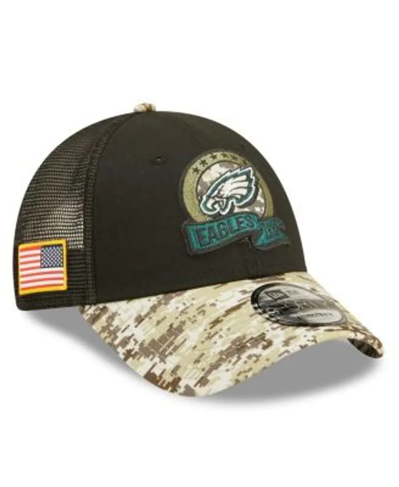 New Era Men's Black, Green Philadelphia Eagles 2022 Salute To Service  9FIFTY Snapback Hat - Macy's