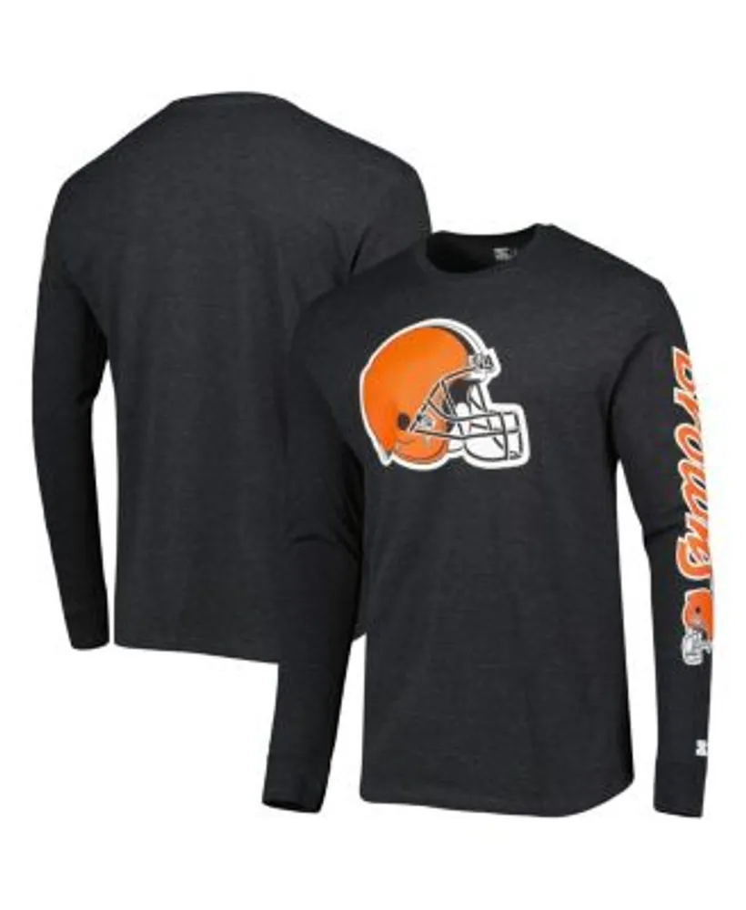 Men's Starter Black/White Cincinnati Bengals Halftime Long Sleeve T-Shirt