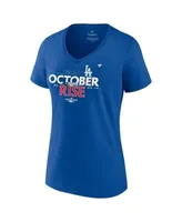 Los Angeles Dodgers Women's White Dugout Tie Front V-Neck Jersey