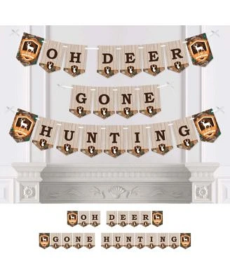 Gone Hunting - Deer Hunting Bunting Banner - Party Decor