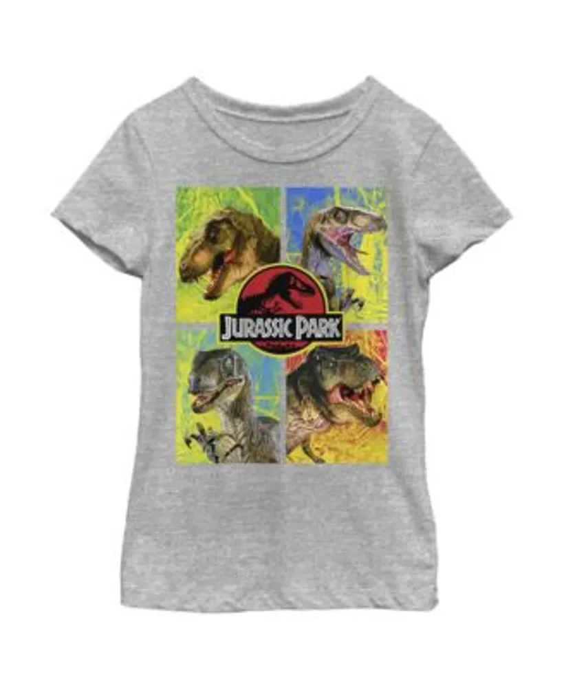 Girl's Jurassic Park T. Rex and Velociraptor  Child T-Shirt