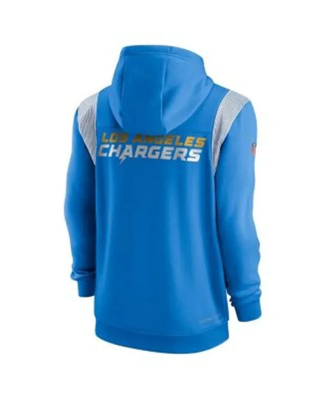 Men's Los Angeles Chargers Sideline Therma-FIT Blue Pullover Hoodie