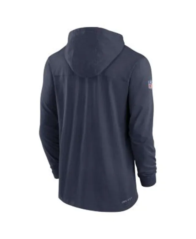 Men's Nike Navy New England Patriots Sideline Pop Performance Pullover Long  Sleeve Hoodie T-Shirt