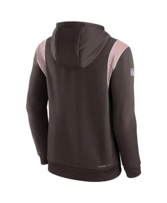 Nike Men's Gray Cleveland Browns Sideline Athletic Stack Performance  Pullover Hoodie - Macy's