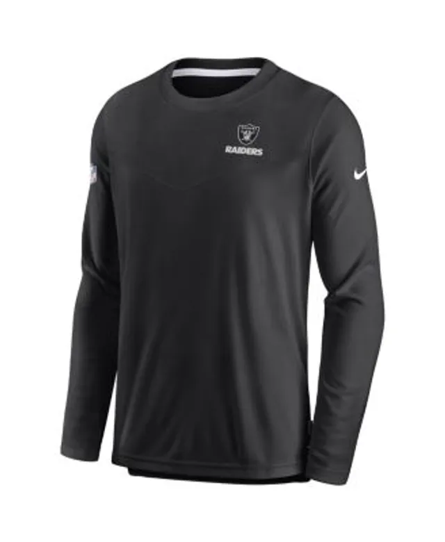 Men's Nike Black Las Vegas Raiders Sideline Coach Chevron Lock Up Long  Sleeve V-Neck Performance T-Shirt