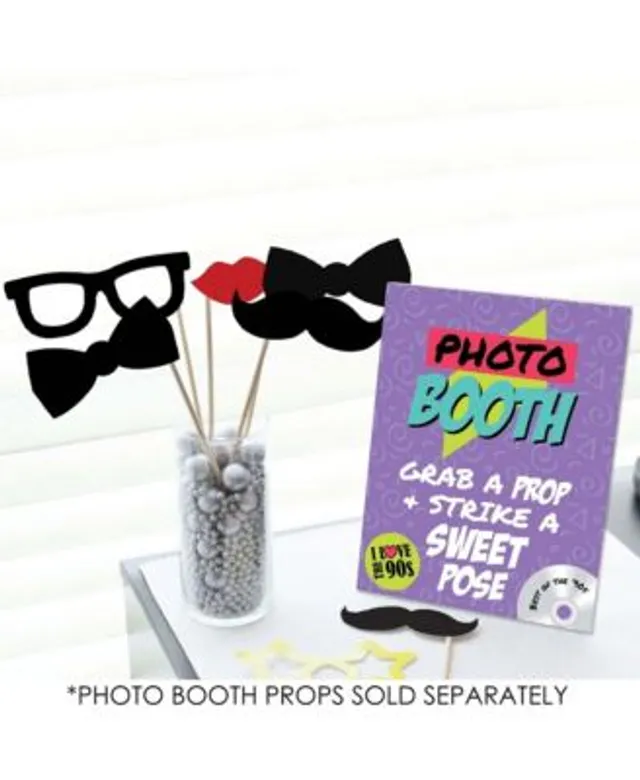 Big Dot of Happiness Las Vegas Glasses - Paper Card Stock Casino Party  Photo Booth Props Kit - 10 Count