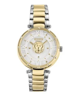 Versus Versace Womens Canton Road IP Yellow Gold 36mm Bracelet