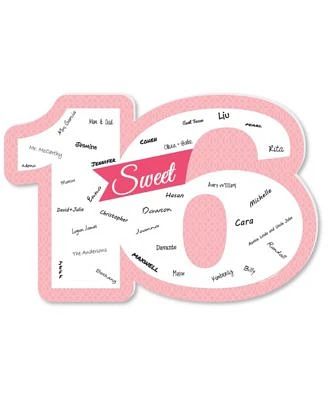 Sweet 16 - Guest Book Sign - 16th Birthday Guestbook Alternative - Signature Mat