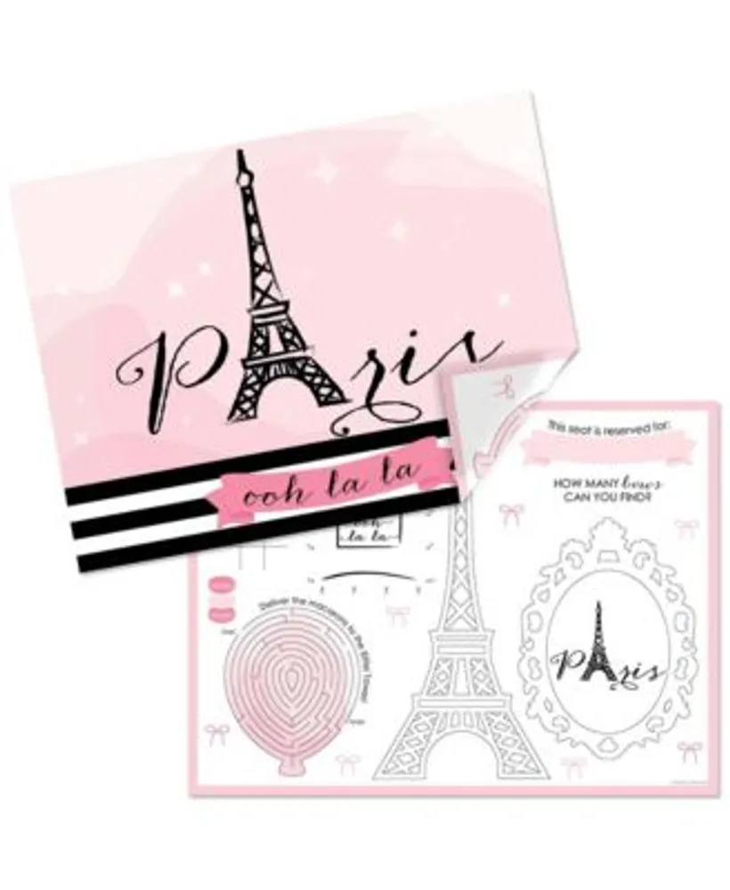 Big Dot of Happiness - Paris, Ooh La La - Paris Themed Birthday Party Favor Kids Stickers - 16 Sheets - 256 Stickers