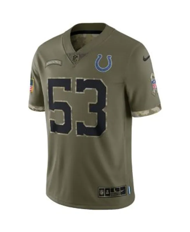 Men's Nike Shaquille Leonard Olive Indianapolis Colts 2022 Salute to Service Limited Jersey Size: Small