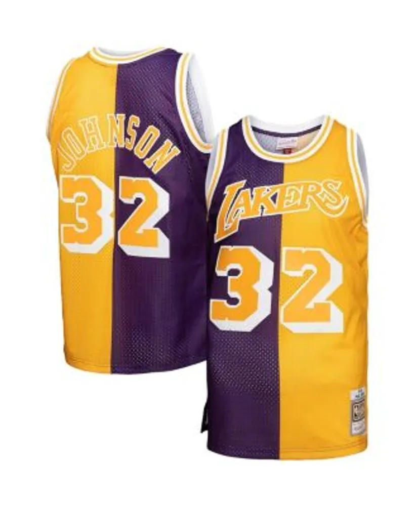Magic Johnson Los Angeles Lakers Mitchell & Ness Sublimated Player Tank Top  - Purple/Gold