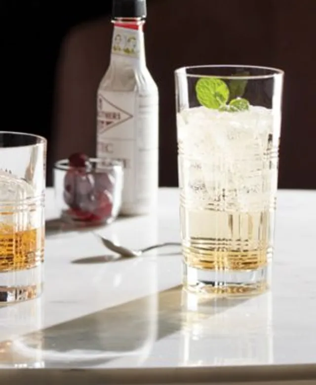 Reed & Barton Hudson Crystal Tailored Paid-Cut Design Highball