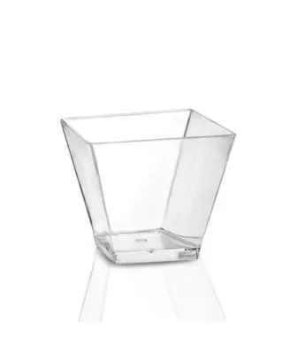 Smarty Had A Party 2 oz. Clear Round Plastic Disposable Mini Wine Glasses  (480 Glasses)