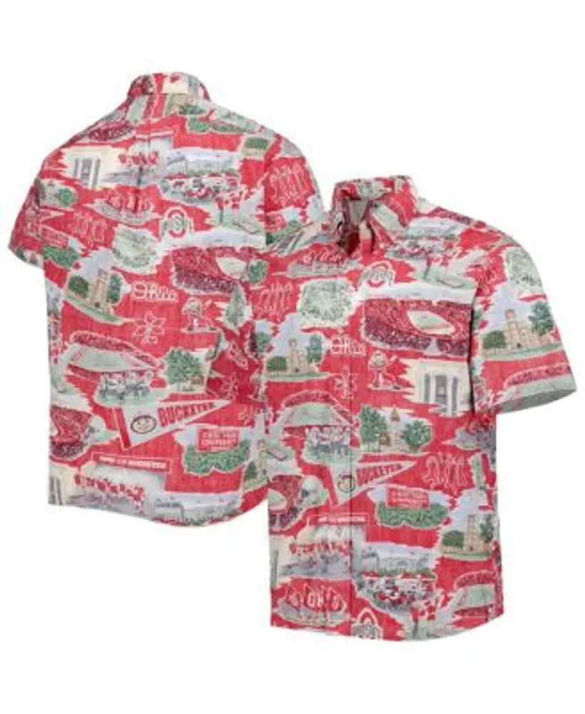 Columbia Men's Scarlet Ohio State Buckeyes Slack Tide Camp Button-Up Shirt - Scarlet