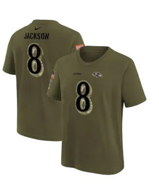 Lamar Jackson Baltimore Ravens Nike Youth 2022 Salute To Service Player  Limited Jersey - Olive