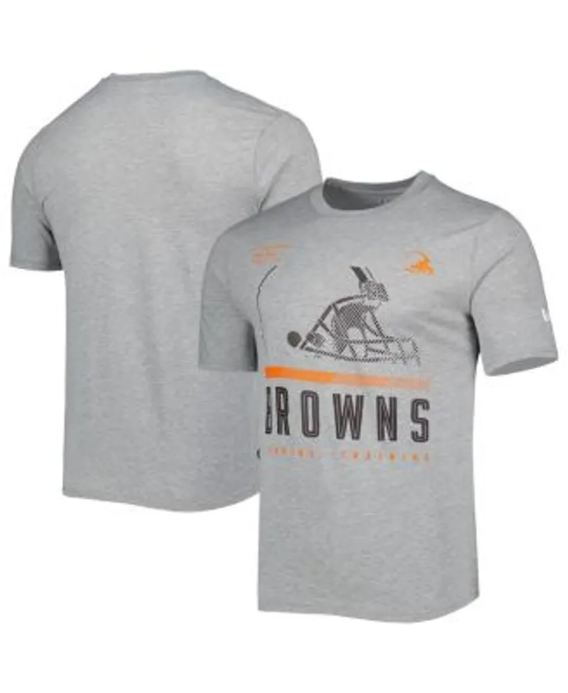 New Era Men's Heathered Gray Cleveland Browns Combine Authentic Red Zone  T-shirt