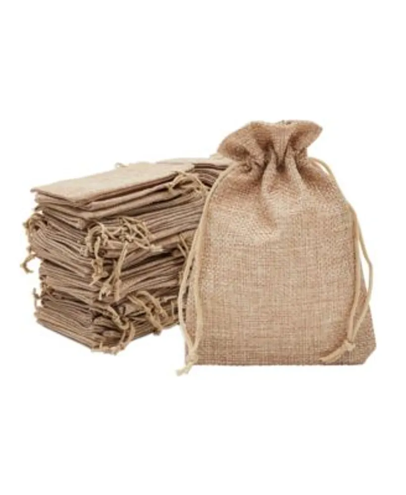 Jute Drawstring Bags for Wedding Party Favor, Jewelry Pouch, Gifts (4.5x7  In, 24 Pack)