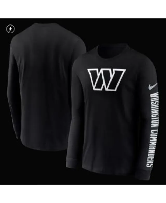 Nike Men's Black Washington Commanders RFLCTV Name And Logo T-shirt