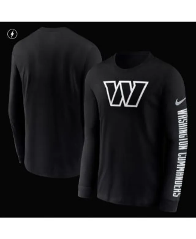 Nike Men's Washington Commanders Reflective Black Long Sleeve T