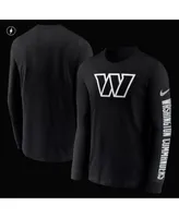 Nike Men's Black Washington Commanders RFLCTV Name And Logo T-shirt - Macy's