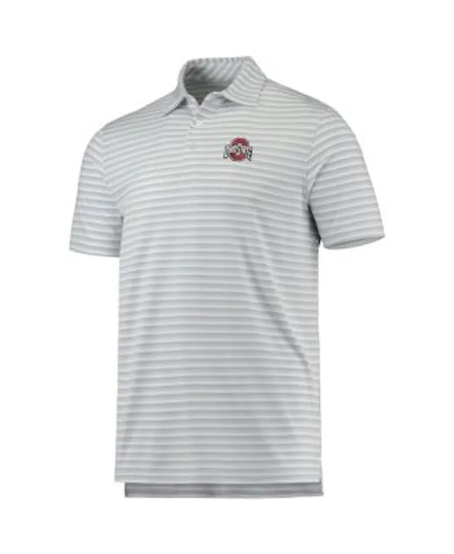 Ohio State Buckeyes Peter Millar Jubilee Stripe Performance Polo - Scarlet