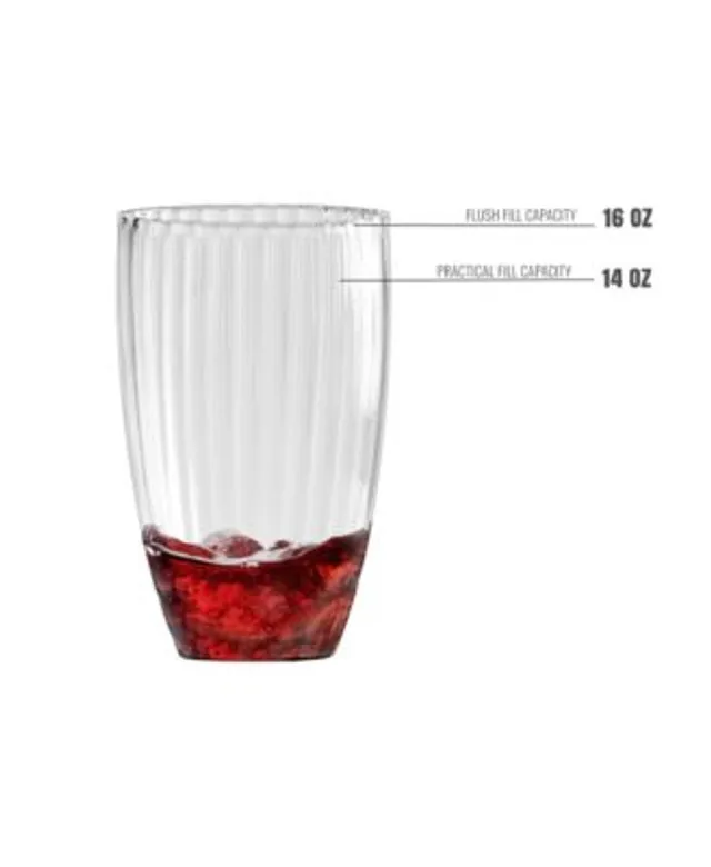 240 Cups, 12 oz. Clear with Silver Glitter Round Disposable Plastic Tumblers