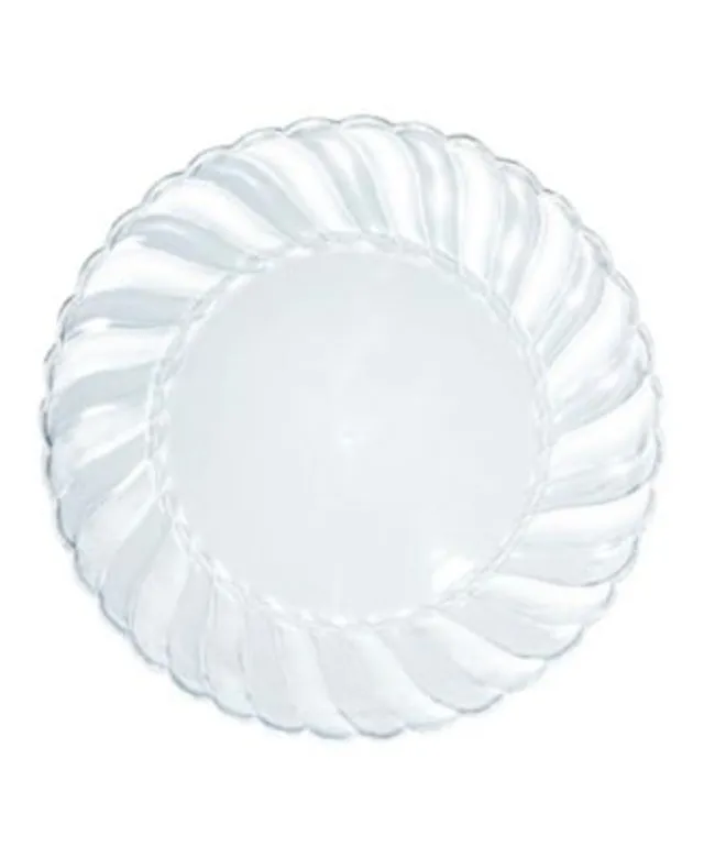 180 Plates, 9 White Flair Plastic Buffet Plates