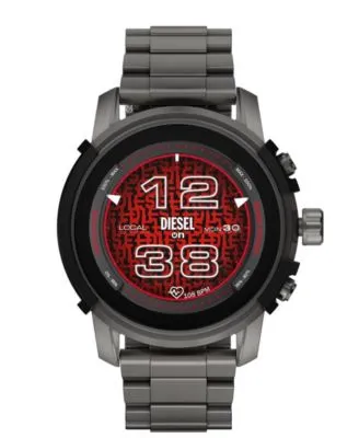 Men's Touchscreen Griffed Gunmetal-tone Stainless Steel Bracelet Smartwatch, 48mm