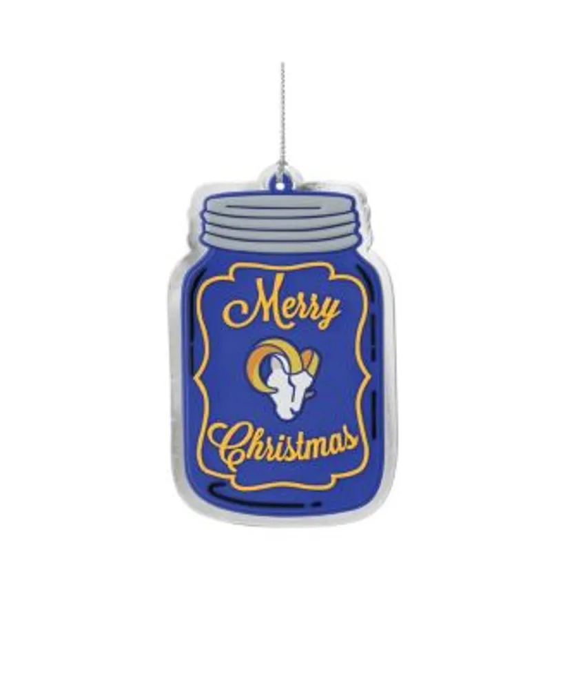 FOCO Los Angeles Rams Flat Mason Jar Ornament