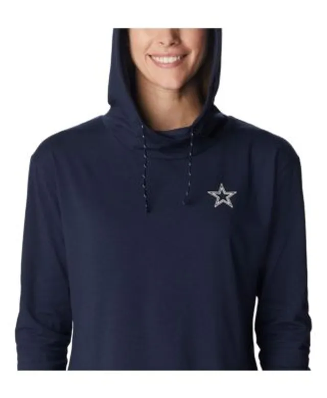 Dallas Cowboys Columbia Women's Sun Trek Omni-Shade Omni-Wick Tri-Blend  Pullover Hoodie - Navy