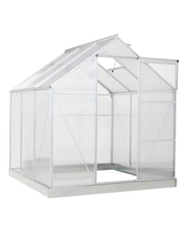 Outsunny 5'x5'x6' Greenhouse / Garden Walk-In 8 Shelves Plant Flower  Portable Walk In Greenhouse