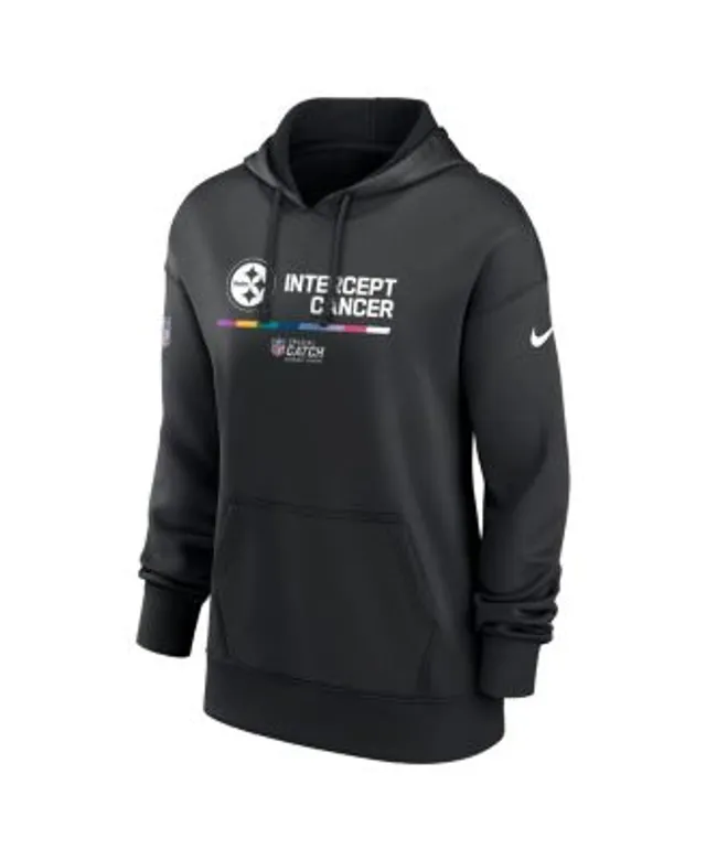 New England Patriots 2022 NFL Crucial Catch Intercept Cancer Pullover Hoodie  L