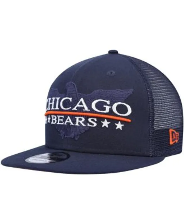 Men's New Era Navy Chicago Bears Script Trucker 9FIFTY Snapback Hat